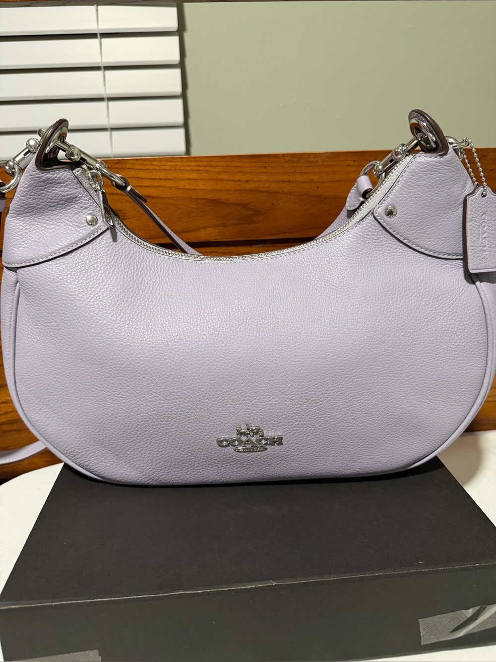 Coach CJ864 Mara Hobo Shoulder Crossbody Bag color Lavender